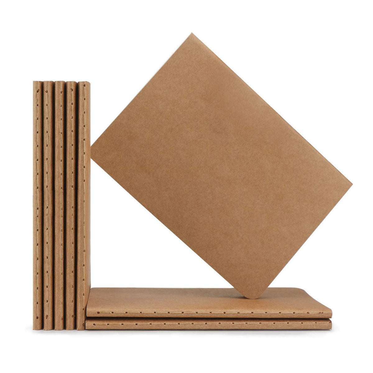 Eusoar A6 Kraft Notebook, 8 Pack 3.9' X 5.5' 60 Pages Soft Cover Lined Notebooks Journal, Travel Journal, Drawing Notebook Not