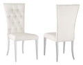 Coaster Home Furnishings Kerwin Tufted Upholstered Side Chair (Set of 2) White and Chrome