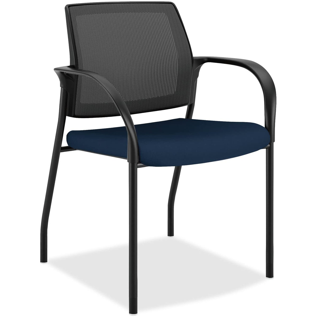 Hon Ignition Mesh-Back Multipurpose Stacking Chair, Black/Navy