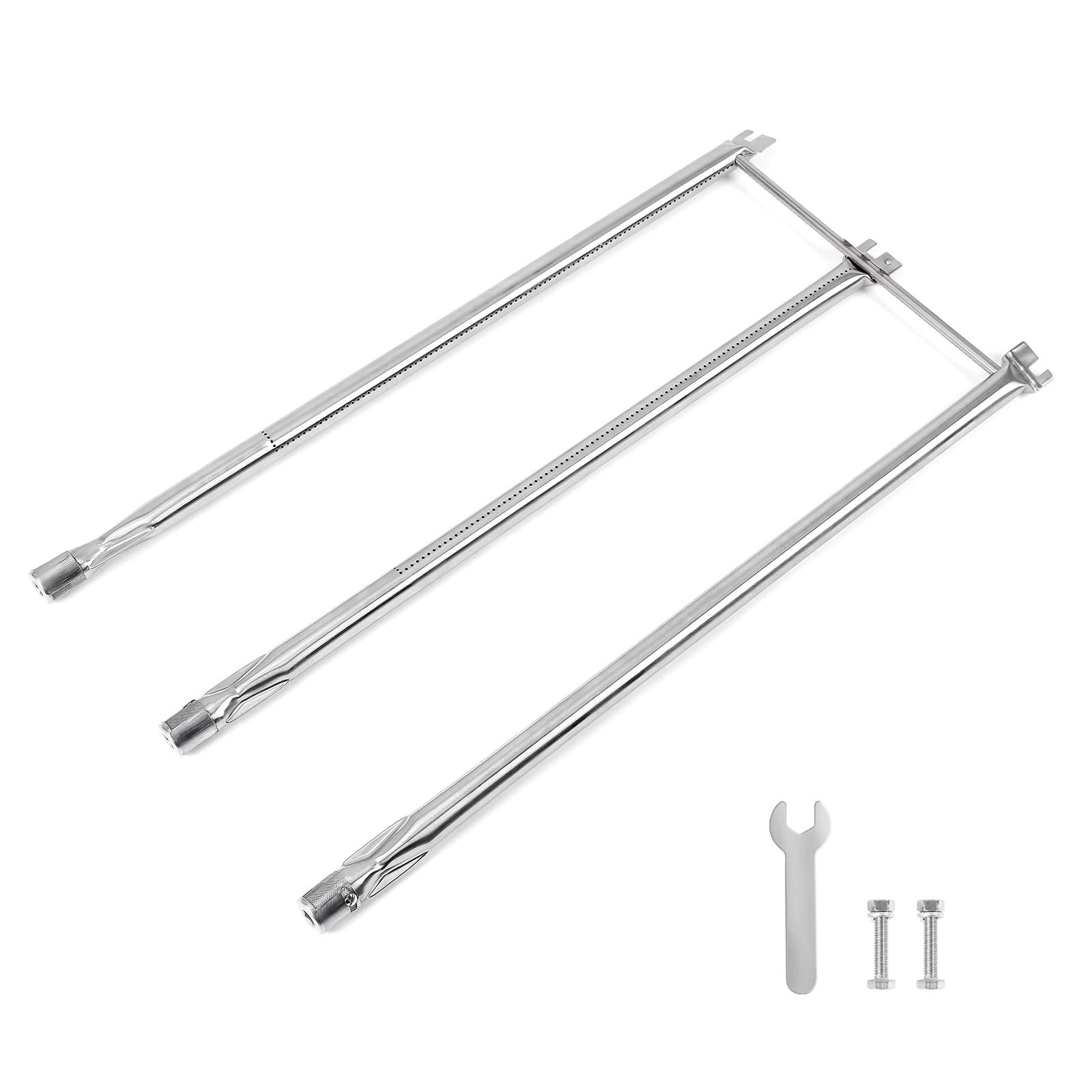 Qulimetal 7508 Grill Burner Tube Set For Weber Genesis Silver B/C Gold B/C, Spirit 700, Spirit E-310, E-320 (2007-2012) Side Con