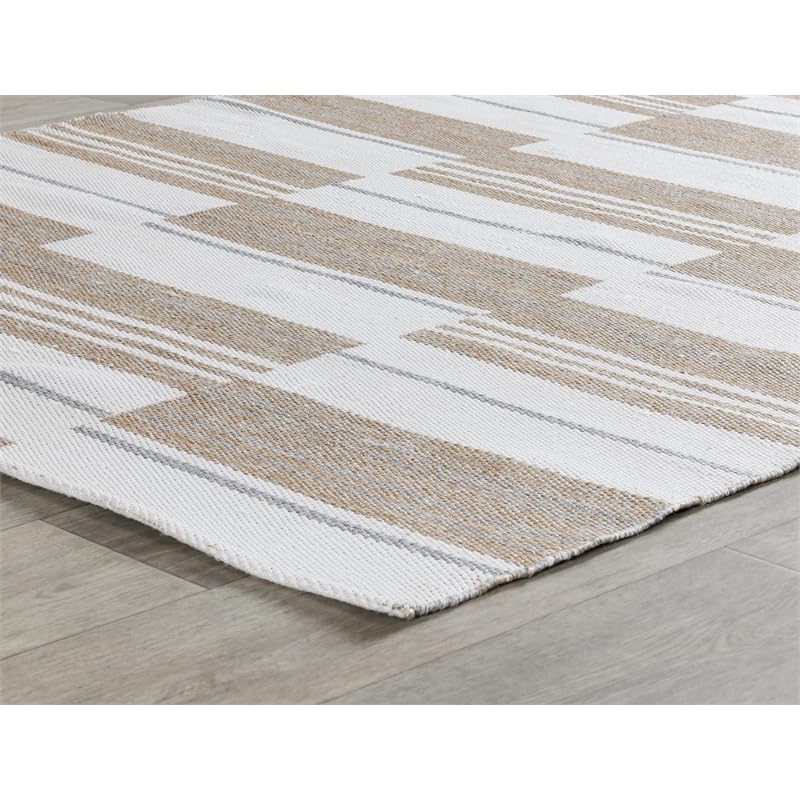 Kosas Home Boulder 24 X 36 Polypropylene Fabric Area Rug In Ivory/Natural