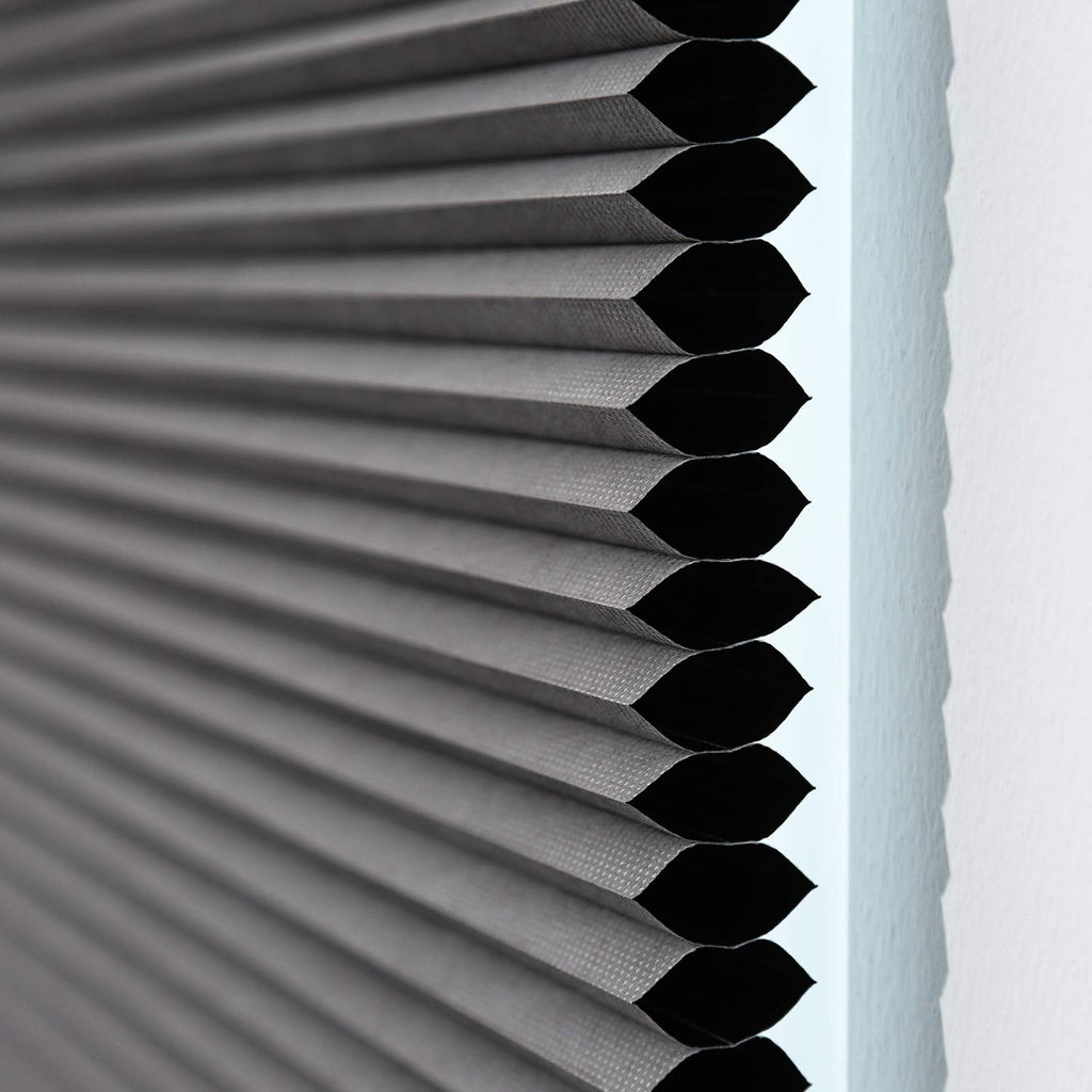 Cellular Shades Cordless Blackout Honeycomb Blinds Fabric Window Shades 33'' W X 38'' H, Cool Silver(Blackout)