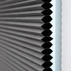Cellular Shades Cordless Blackout Honeycomb Blinds Fabric Window Shades 33'' W X 38'' H, Cool Silver(Blackout)