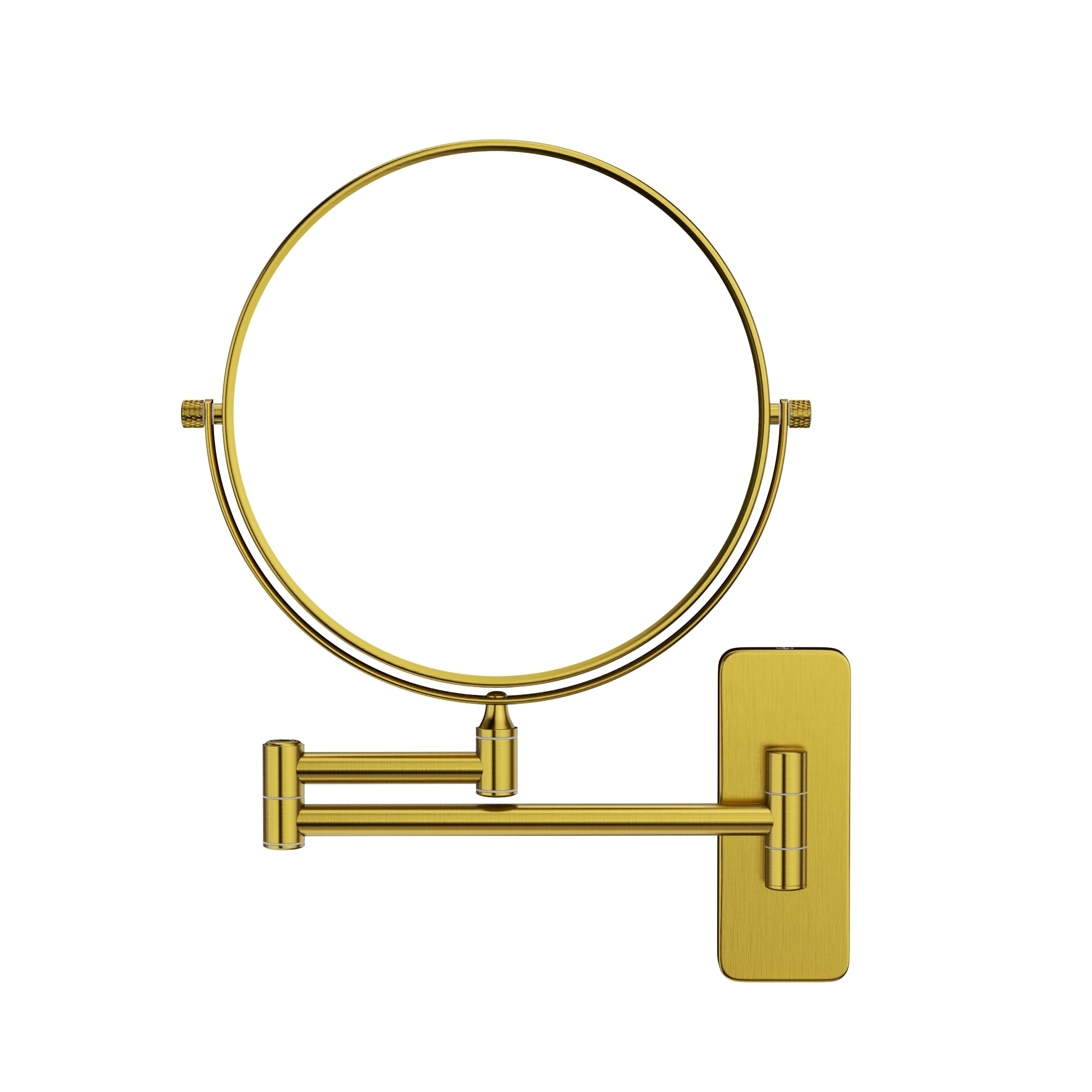GURUN 8' Wall Mounted Makeup Mirror with 7X Magnification,Two-Sided Swivel Bathroom Mirror,Brushed Gold Finish M1406GJ(8',7X)