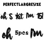Oh Im 15! Banner Backdrop Glitter Black Hallo Fifteen Cheers To 15 Years Old Theme Decor For Boy Girl Happy 15Th Birthday Party