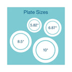 Dixie Pathways Table Ware, 10.13" Diameter, White