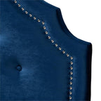 Baxton Studio Cora Modern and Contemporary Royal Blue Velvet Fabric Upholstered Twin Size Headboard