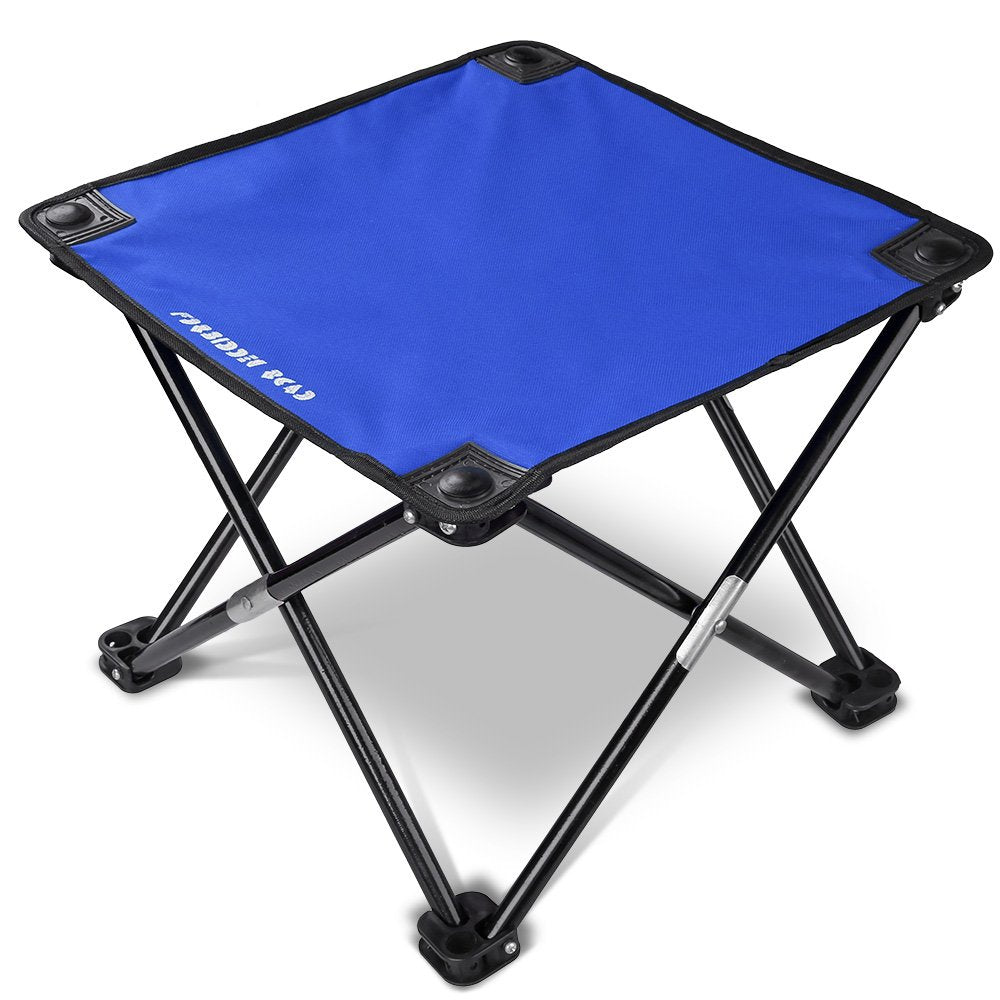 Forbidden Road Camping Stool Portable Footrest For Hiking Fishing Backpacking Beach Travel - Capacity 220Lbs (Blue, 14.17 * 11.8 Inch)