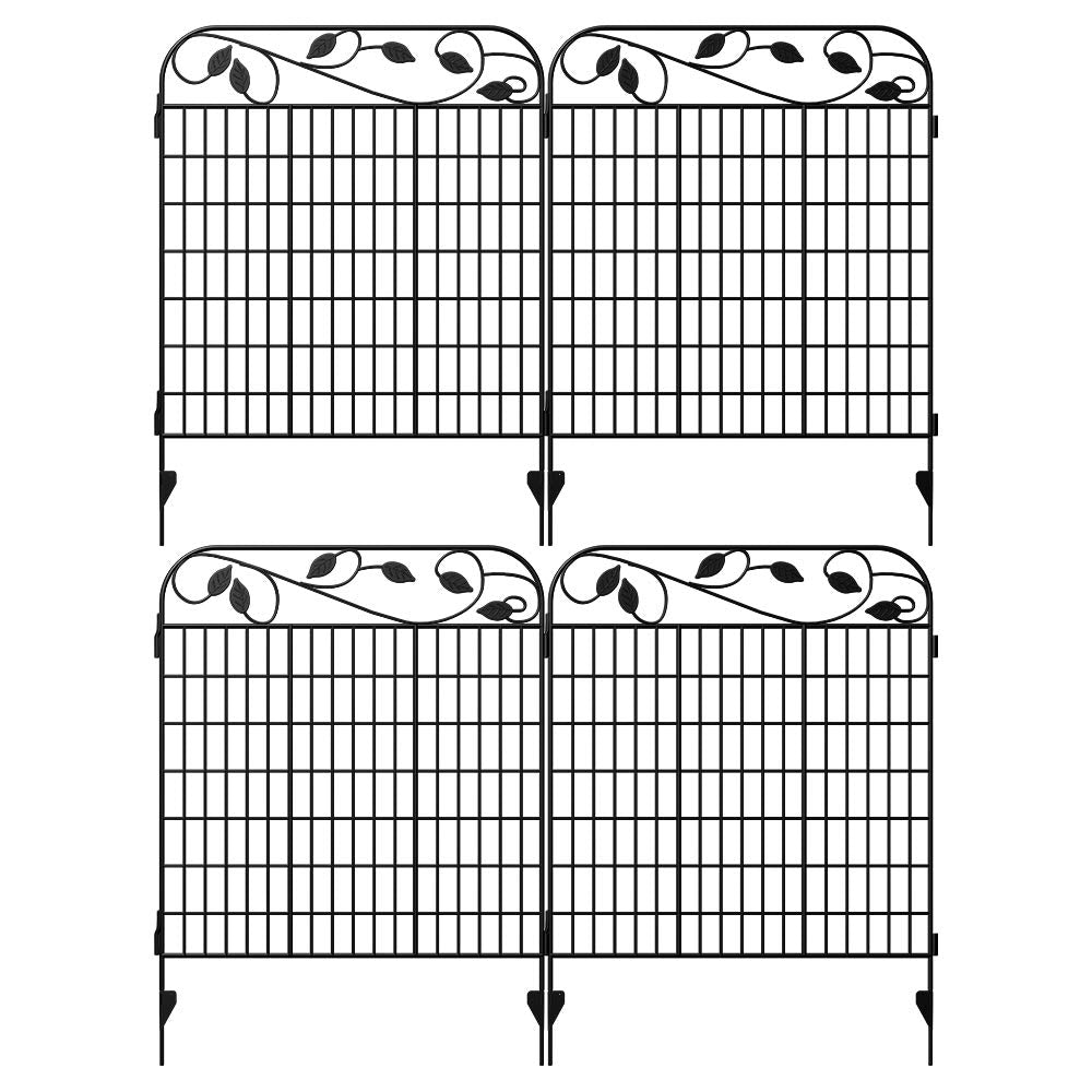 Amagabeli Garden & Home 4 Pack Decorative Garden Fences And Borders For Dogs 44In(H)  36In(L) No Dig Metal Fence Panel Edging Bo