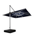 Purple Leaf 11 Feet Double Top Deluxe Solar Powered Led Square Patio Umbrella Offset Hanging Umbrella Outdoor Market Umbrella Ga