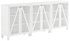 Crosley Furniture Cassai 3-Piece Entertainment Center Tv Stand, Media Console, Vinyl Record Storage, White