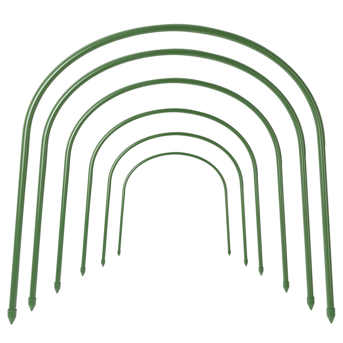Fotmishu Garden Hoops, 6Pcs Greenhouse Hoops Rust-Free Grow Tunnel, 18.9'X19.7' Garden Stake With Plastic Coated Plant Support