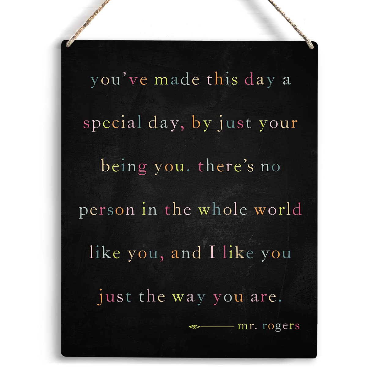 Inspirational Wall Art I Like You Just The Way You Are Wooden Hanging Sign Mr-Rogers Sign Room Home Decor Signs Wall Art for Hom