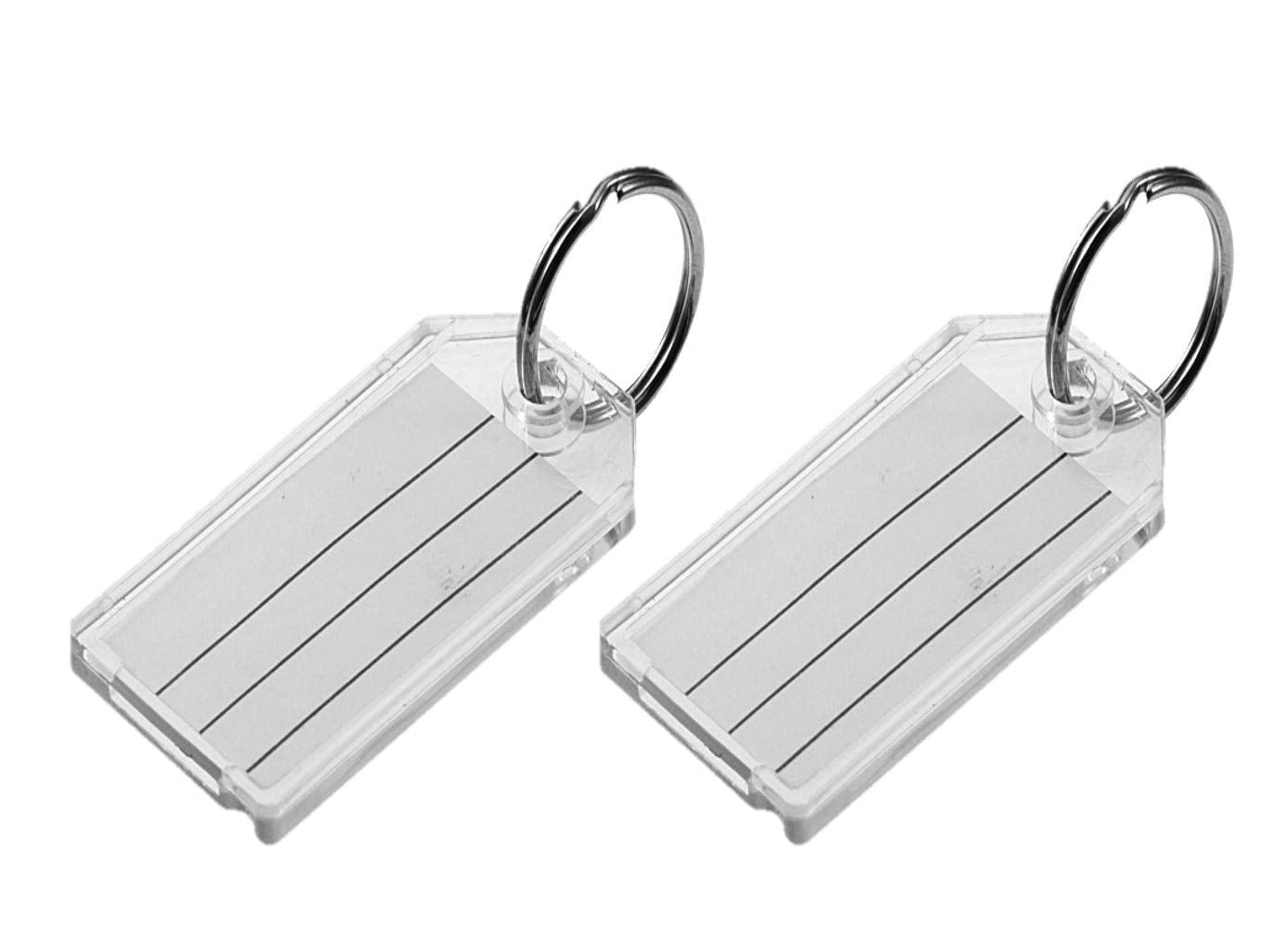 Lucky Line Extra Strength Key Tag With Split Ring; Clear, 2 Pack (20402)
