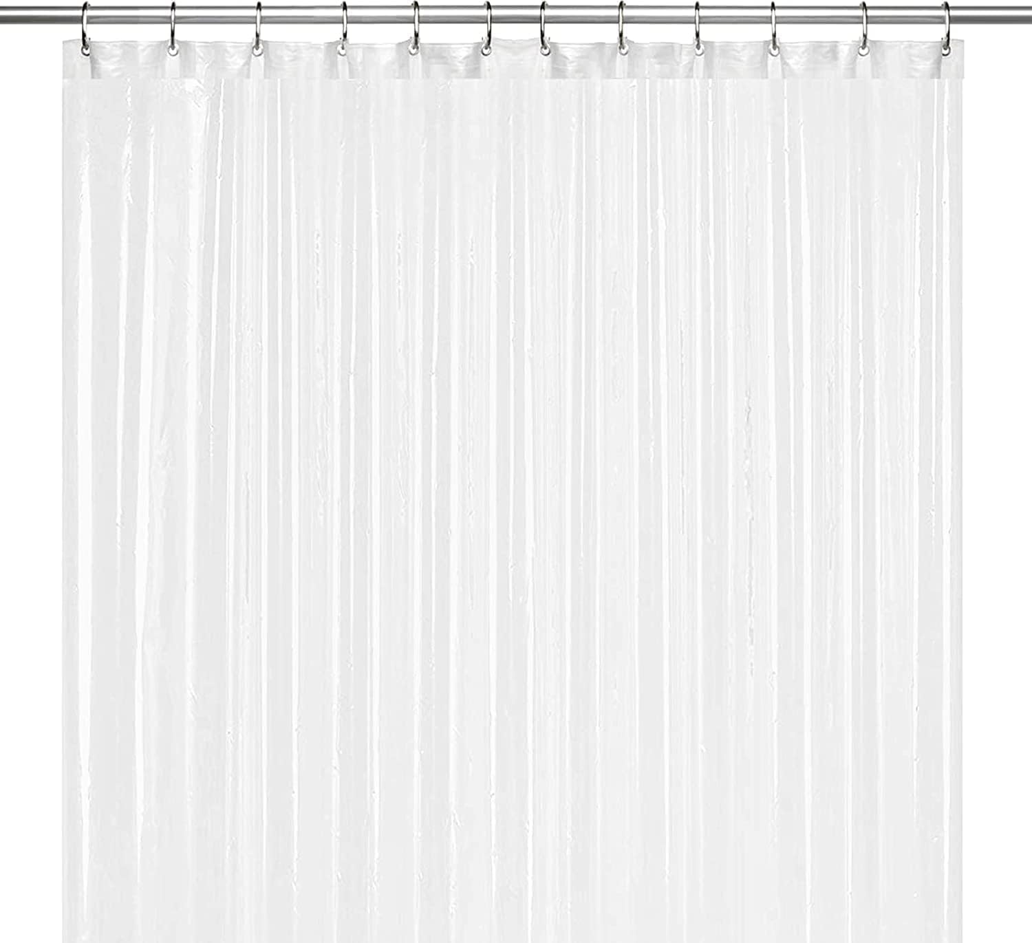 Liba Bathroom Shower Curtain - Waterproof Plastic Shower Curtain Premium Peva Non-Toxic With Rust Proof Grommets Frosted 10G Hea