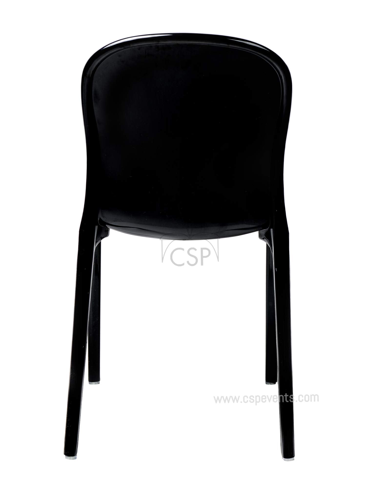 Commercial Seating Products Polycarbonate Genoa Chairs, Black