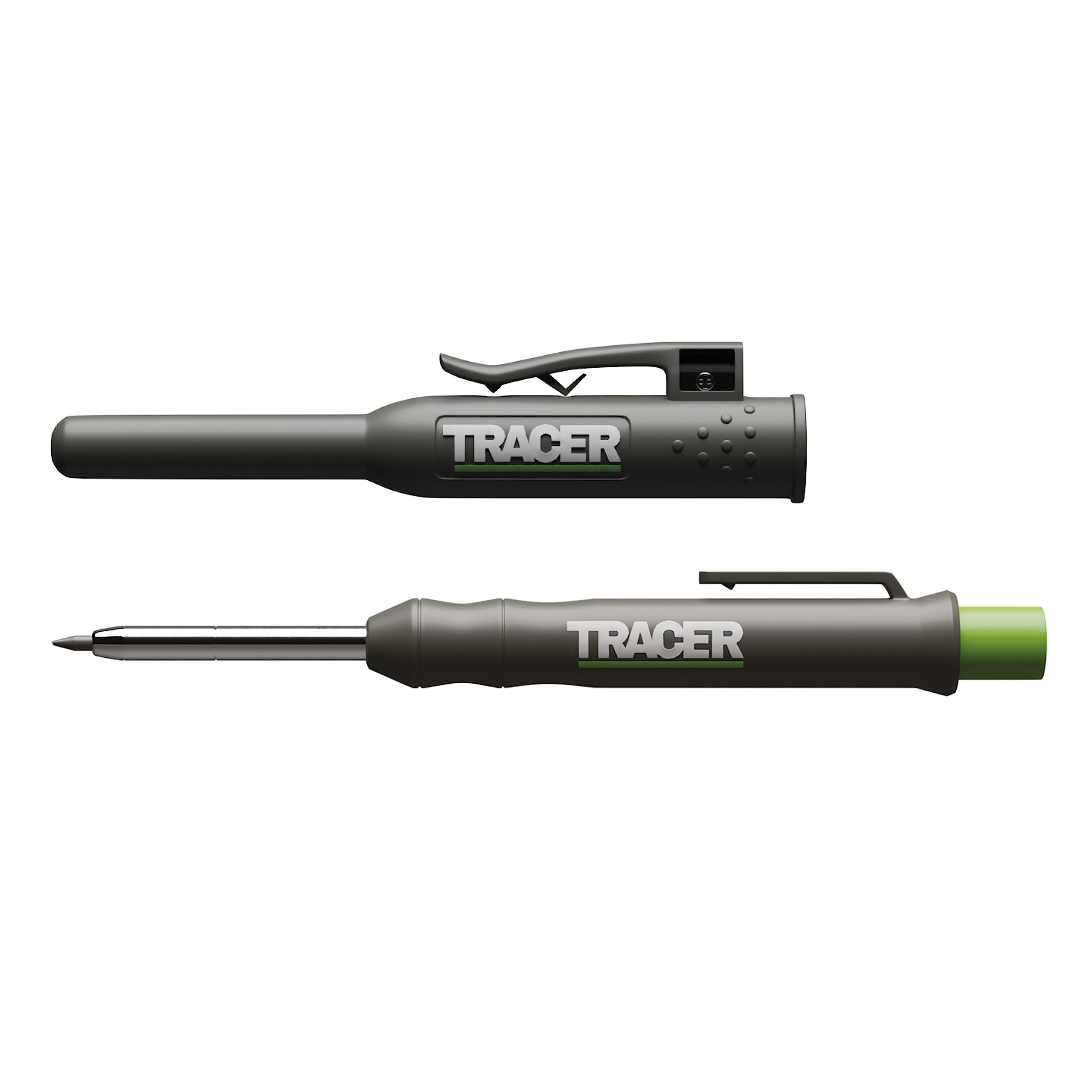 Tracer Deep Hole Construction Pencil With Tracer Site Holster. Extendable 2B Carpenter Pencil With Inbuilt Carpenter Pencil Shar
