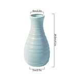 Unbreakable Vase For Flowers, Ceramic Look Plastic Vase For Home Decor, Living Room, Table (Seashell Blue)