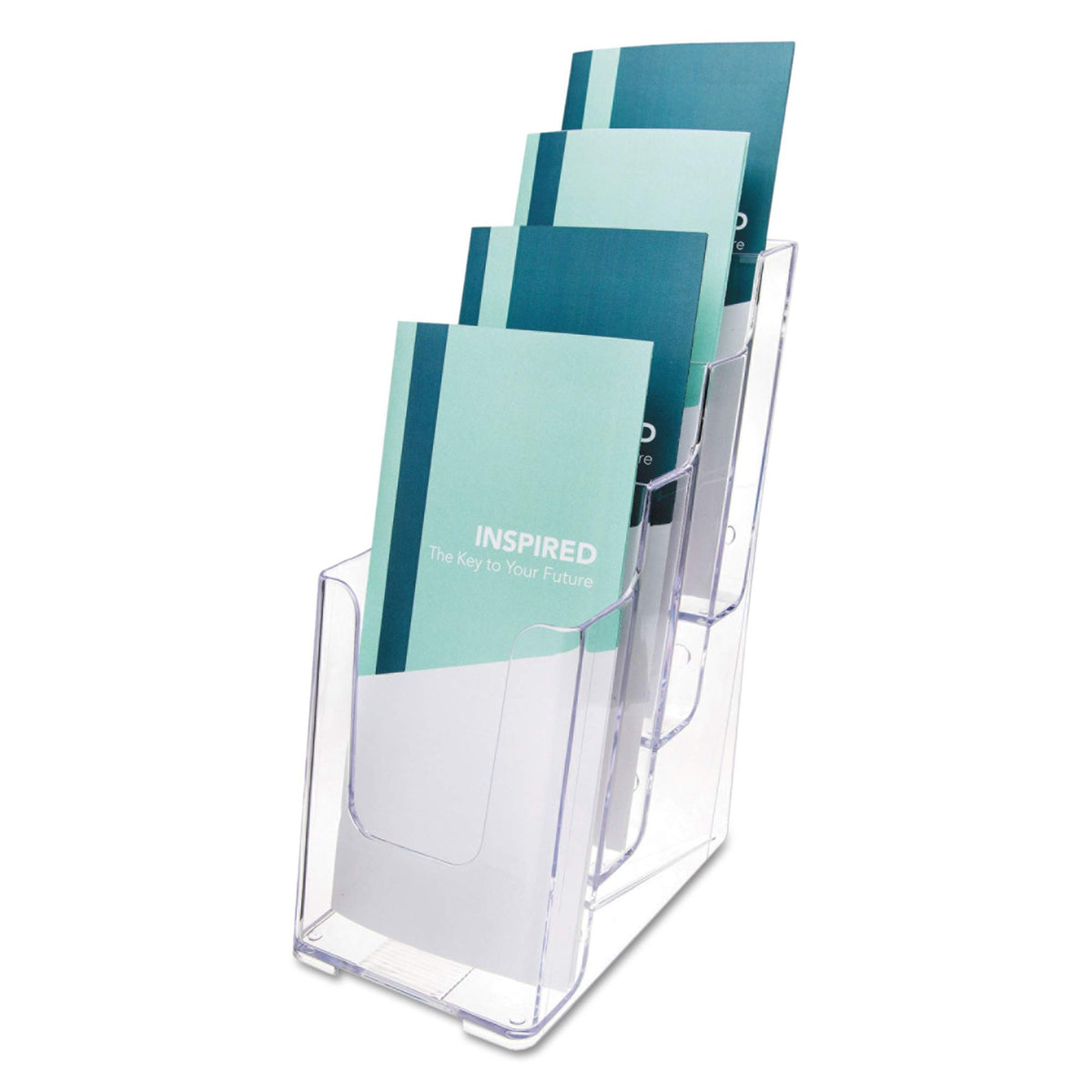 Multi Compartment DocuHolder, Four Compartments, 4 7/8w x 6 1/8d x 10h, Clear