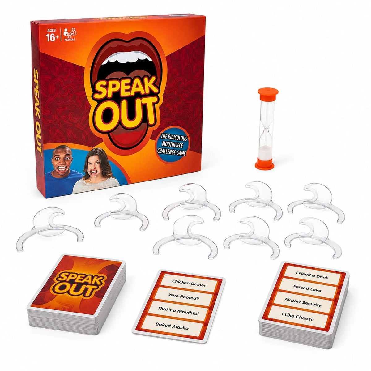 Speak Out Mouthpiece Challenge Game for Adults & Teens | Fun Party Board Game with Mouth Openers | Family Conversation Game for 