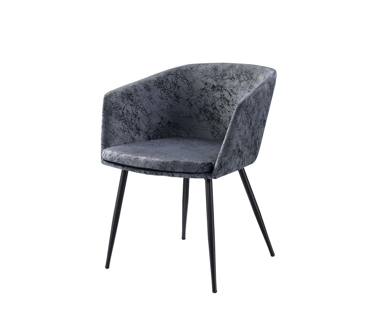 Acme Taigi 3-Piece Velvet Chair and Table in Gray and Black