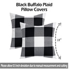 Carrie Home Black And White Buffalo Plaid Pillow Covers 20X20 Set Of 2 Outdoor Linen Throw Pillow Covers Farmhouse Checkered Pil
