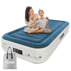 Vosser Twin Air Mattress With Built-In Pump,Fast & Easy Inflation/Deflation Inflatable Mattress, Foldable Blow Up Mattress With