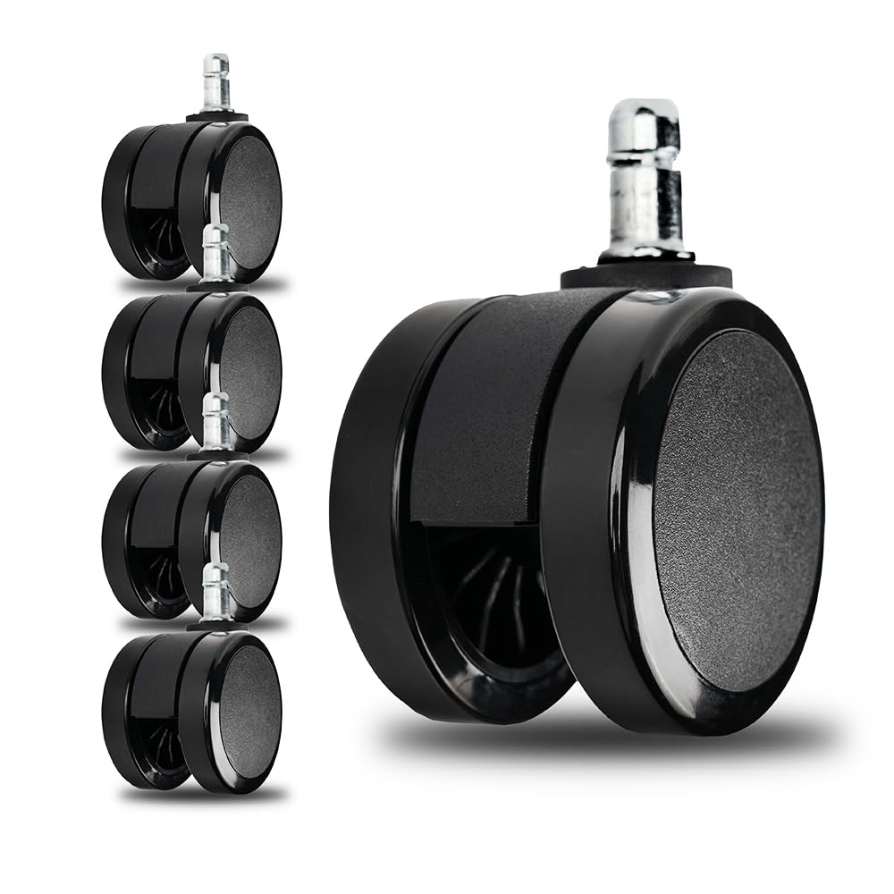 New Soft Caster Wheel For Herman Miller Aeron Embody Mirra Sayl Chair, Hardwood Floors 1Set/5Pc