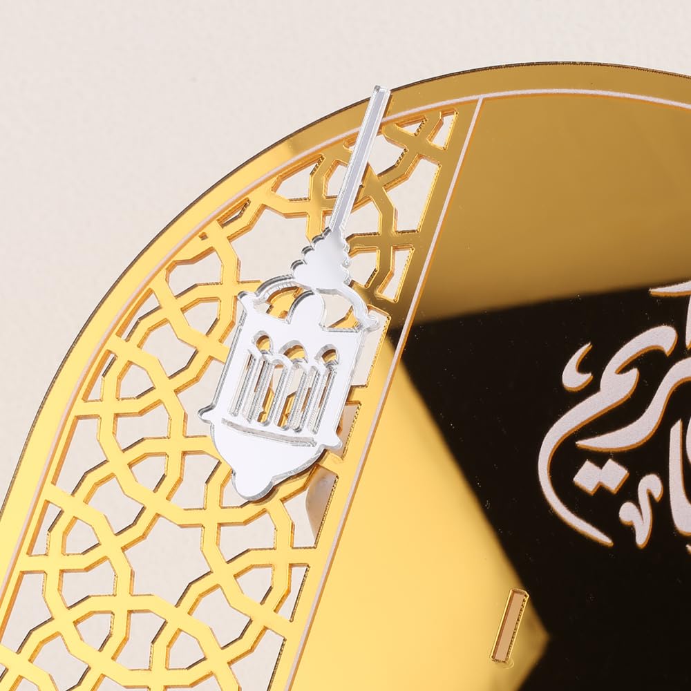 Acrylic Ramadan Countdown Calendar Mirror Golden Ramadan Decorations Eid Mubarak Count Down Desk Calendars Muslim Festival Remin