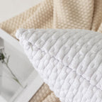 Kevin Textile Pack Of 2, Velvet Pillow Covers Striped Throw Cushion Case Set Accent Corduroy Lumbar Pillowcases With Hidden Zipper For Home Decor Indoor Outdoor (12'X20', Pure White)