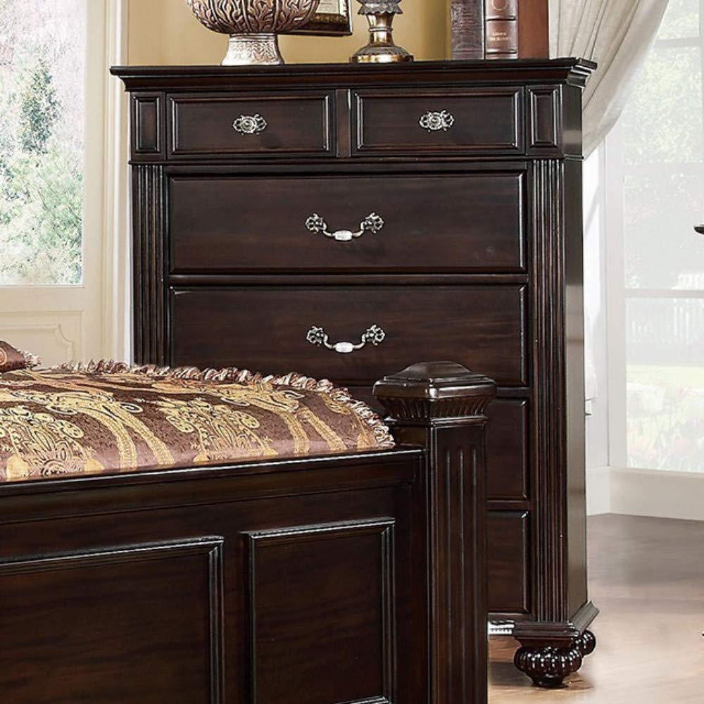 Benjara Benzara Royal Wooden Storage Chest, Brown,