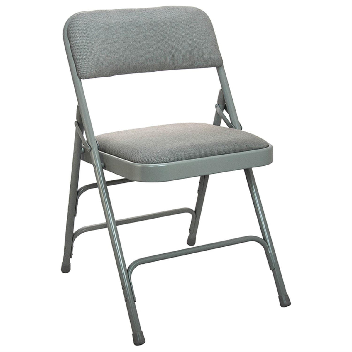 Flash Furniture Advantage Padded Folding Chair 1 Seat, Grey Fabric/Grey Metal