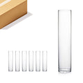 WGV Cylinder Vase Bulk, Diameter 5'', Height 24'', Clear Glass Floral Planter Container, Tall Centerpiece Arrangement for Weddin