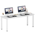 DlandHome 71 inches X-Large Computer Desk, Composite Wood Board, Decent and Steady Home Office Desk/Workstation/Table,White,23.6