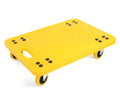 MaxWorks 50840 High Visibility Yellow 300-lb Capacity Movers Dolly with 4 Swivel Casters, 19-1/2 x 14-1/2 Platform