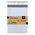 Sales4Less 2 Poly Bubble Mailers 8.5X12 Inches Padded Envelope Mailer Waterproof Pack Of 25, White