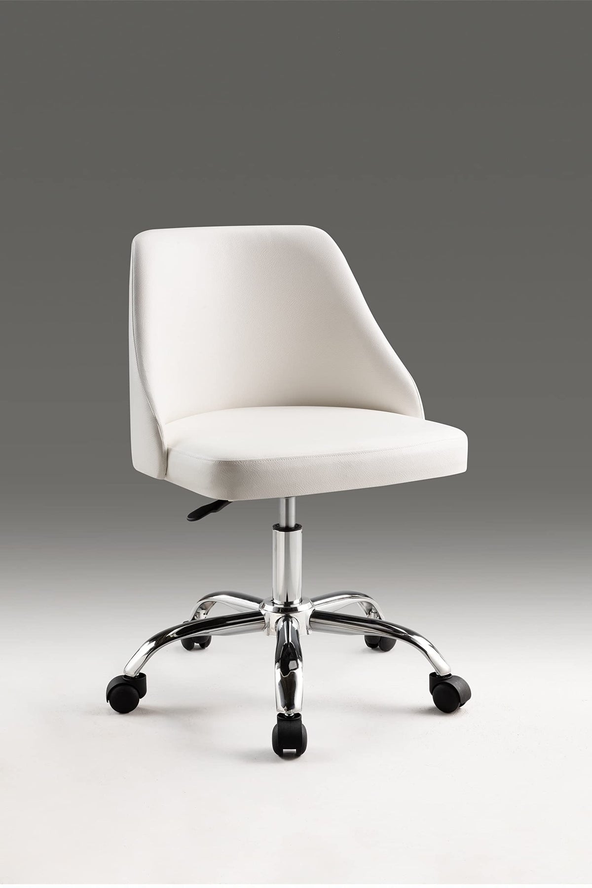 Neos Modern Adjustable Height Office Chair (Silver, White)