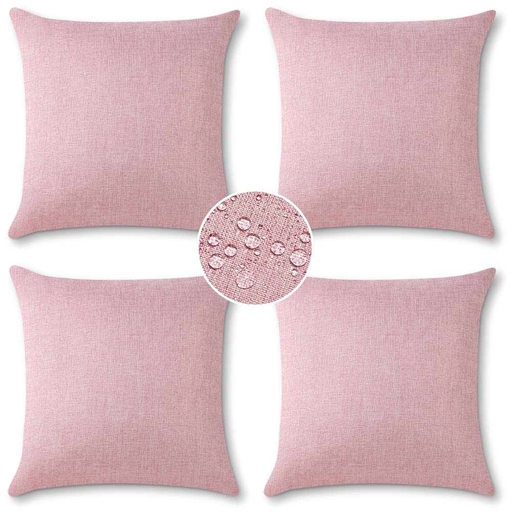 Otostar Outdoor Waterproof Throw Pillow Covers Garden Decorative Cushion Case Pillow Covers Square Outdoor Pillowcases Patio Pil