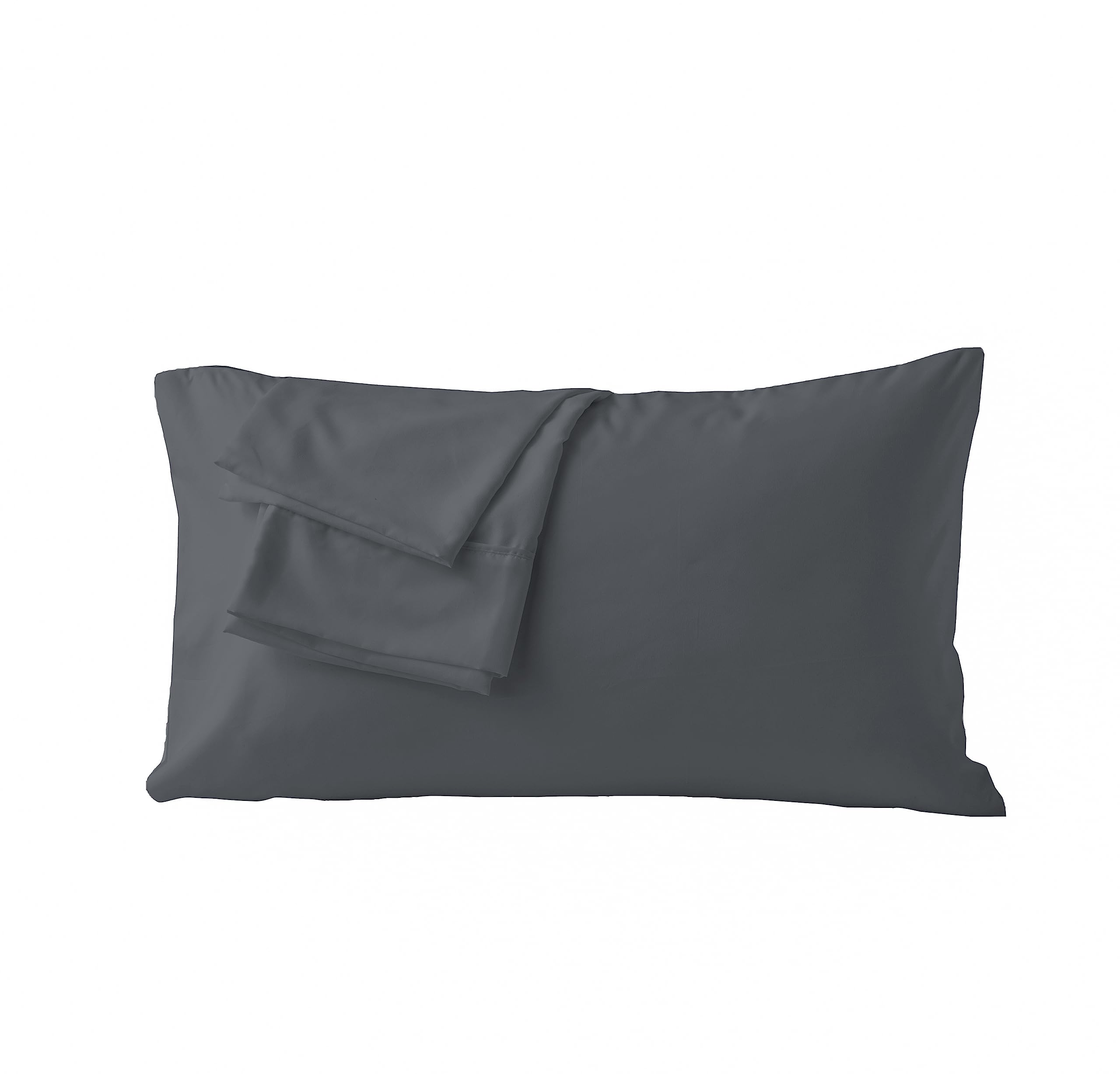 Pillowcases King Gray Set Of 2 Envelope Closure End Easy Fit For Summer Soft And Breathable Material Machine Washable