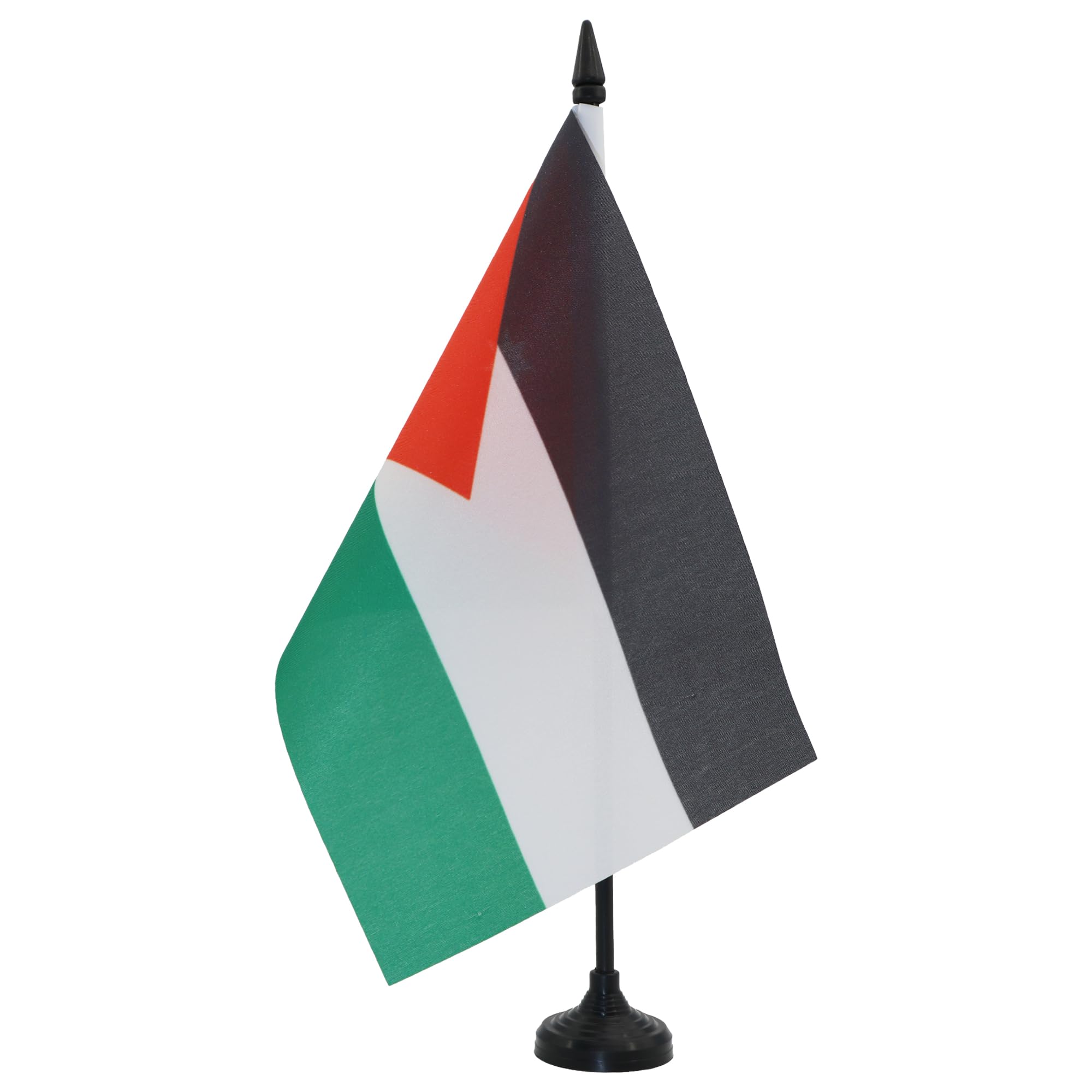 Jordan Table Flag 5' X 8' - Jordanian Desk Flag 21 X 14 Cm - Black Plastic Stick And Base - Az Flag