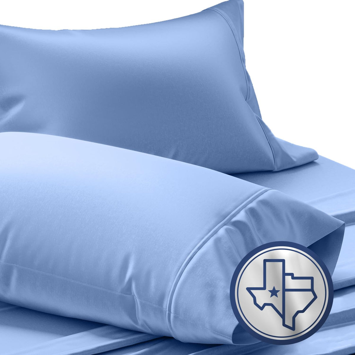 Texas Linen Co. 100% Egyptian Cotton Standard/Queen Size Pillow Cases Set Of 2-1000 Thread Count Pillow Cover - Breathable & Coo