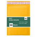 Sales4Less #0 Kraft Bubble Mailers 6X10 Inches Shipping Padded Envelopes Self Seal Waterproof Cushioned Mailer 50 Pack