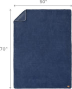UGG 11063 Oversized Reversible Fleece Throw Blanket Polyester Denim 70 x 50-Inch