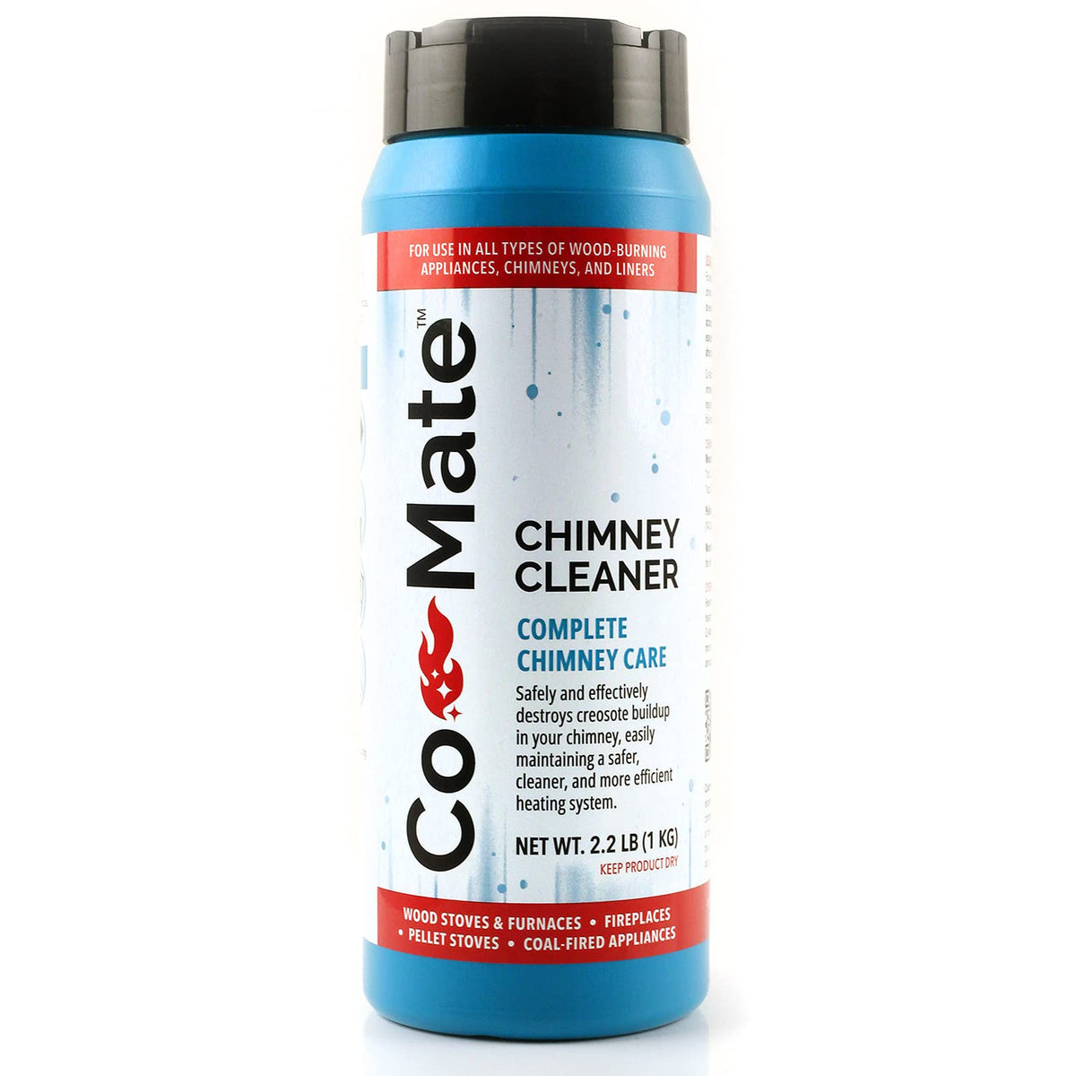 Co-Mate Chimney Cleaner (2.2 lb.) - Complete Chimney Care, Removes Creosote, Reduces Emissions