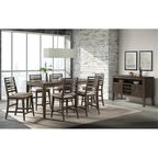 Intercon Kauai 40 x 54-72 Butterfly Leaf Counter Convertible Dining Table, Brown