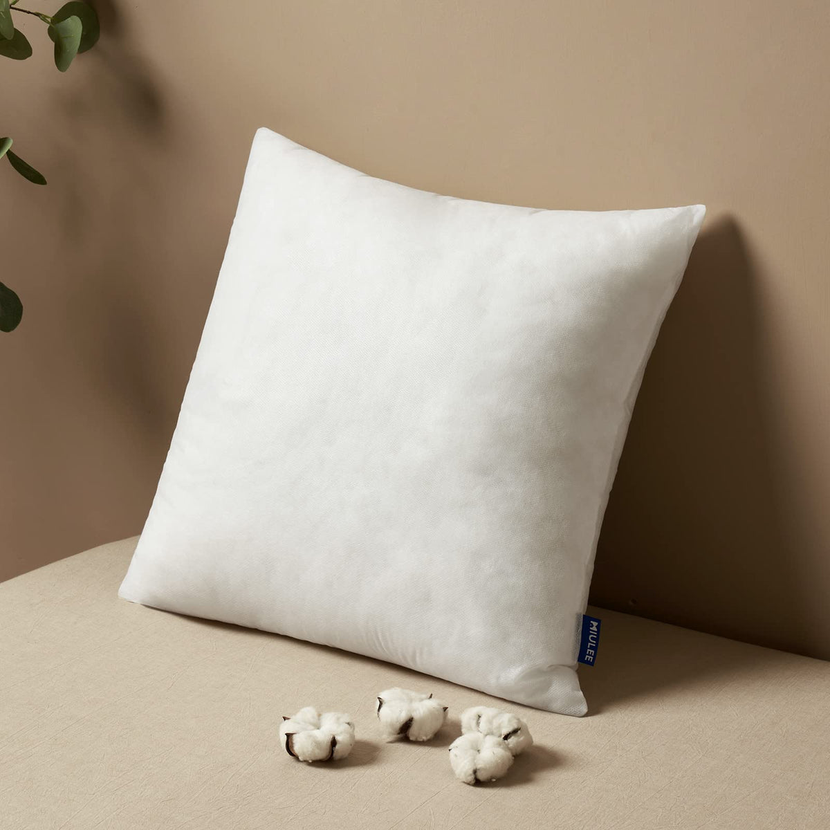 Miulee Pillow Insert 21X21 Inch, Decorative Square Throw Pillow Inserts, Premium Fluffy Pillow Forms Sham Stuffer For Sofa Couch