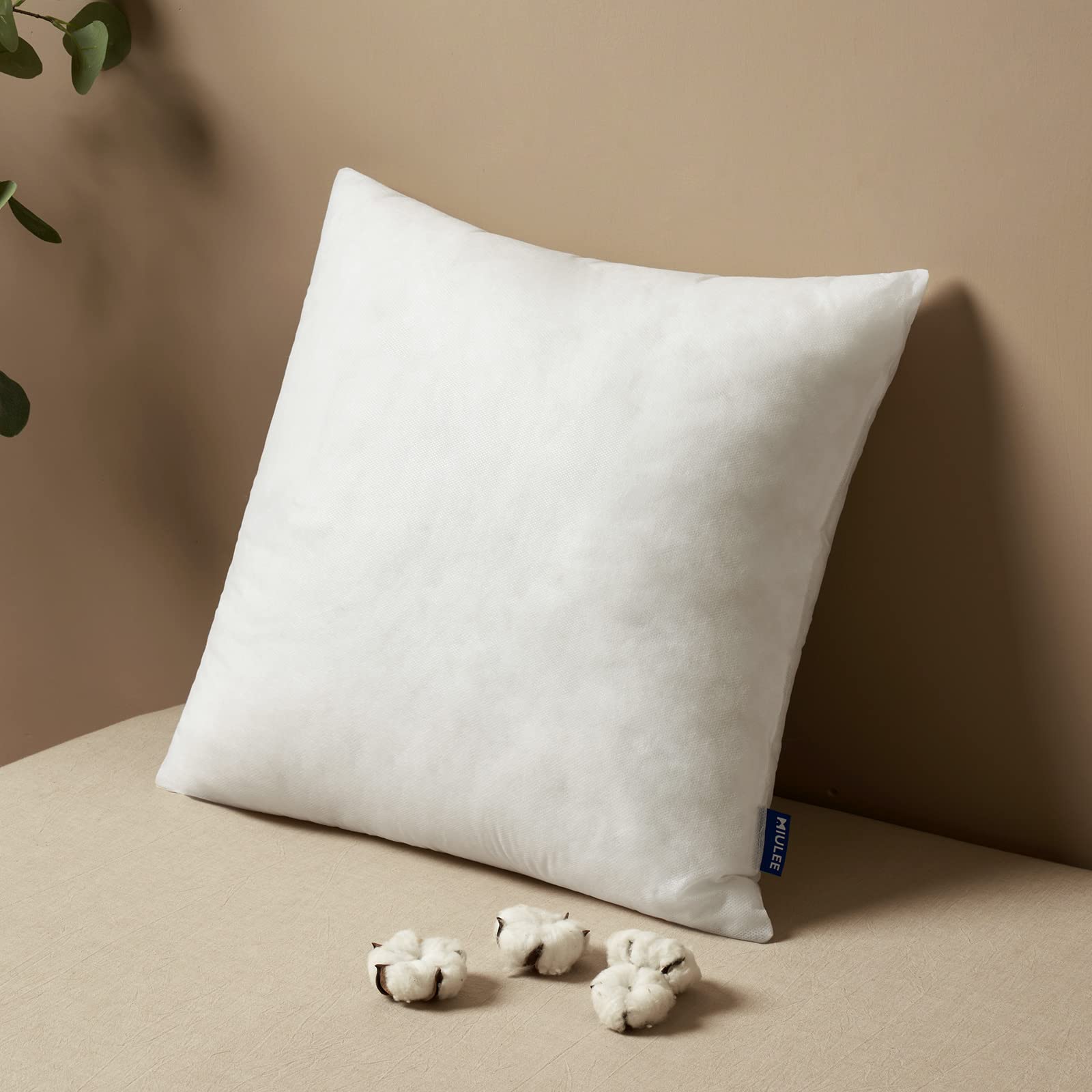 Miulee Pillow Insert 12X12 Inch, Decorative Square Throw Pillow Inserts, Premium Fluffy Pillow Forms Sham Stuffer For Sofa Couch