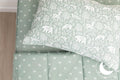 Beddy's Fantasy Woodland Girls Durable Zipper Bedding, Bed in a Bag, Green Sheets & Comforter with Animal & Woods Design, Includ