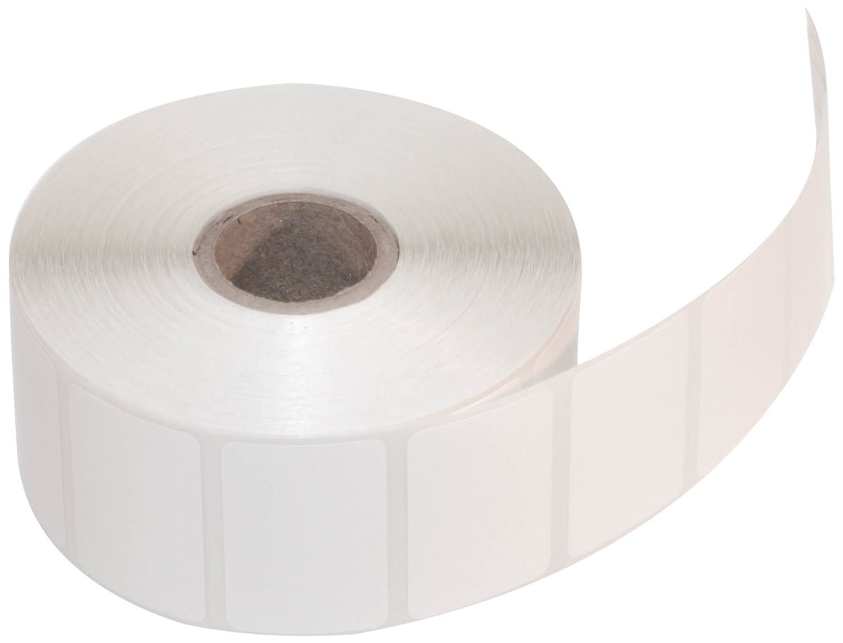 Compulabel Direct Thermal Labels, 1 1/2 X 1 Inch, White, Roll, Permanent Adhesive, Perforations Between Labels, 1300 Per Roll, 1