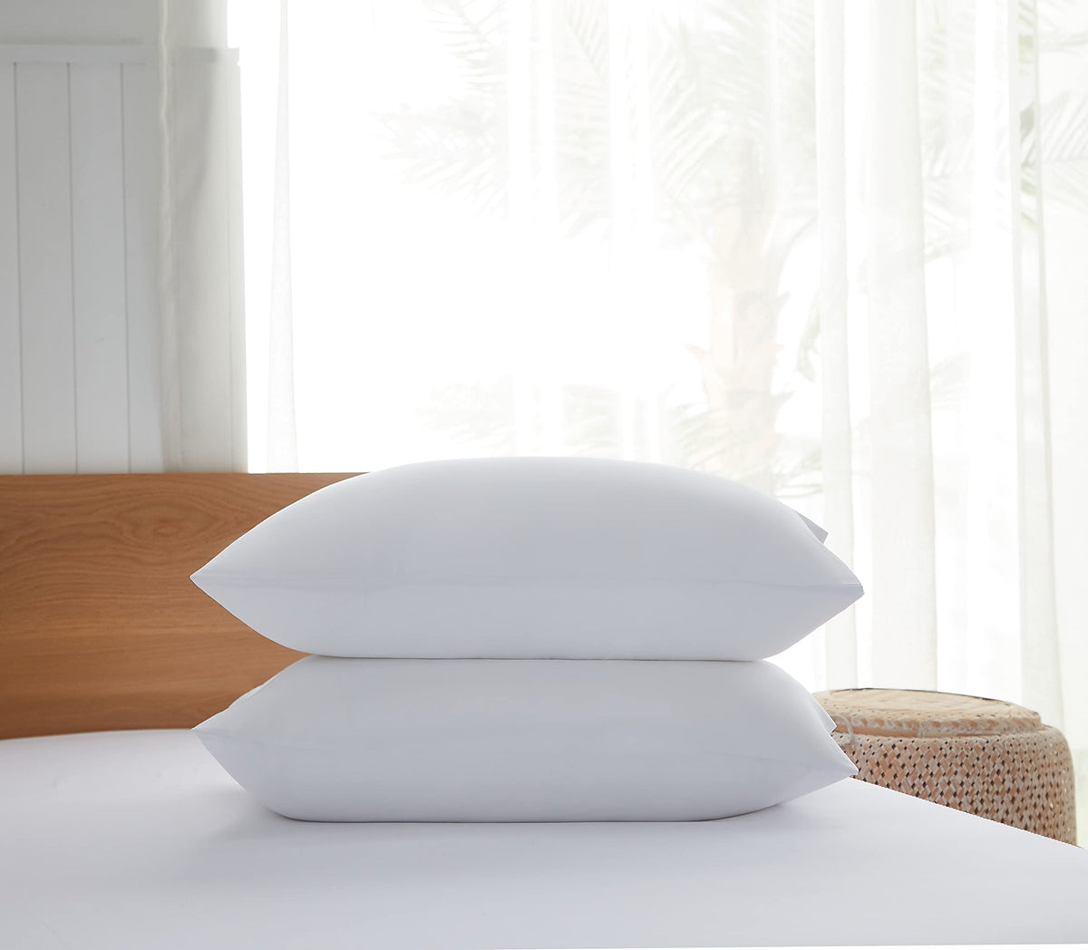 Acanva Hotel Quality Bed Pillows For Sleeping,Premium 3D Plush Fiber-Reduces Neck Pain,Breathable Cooling Cover Skin-Friendly, Q